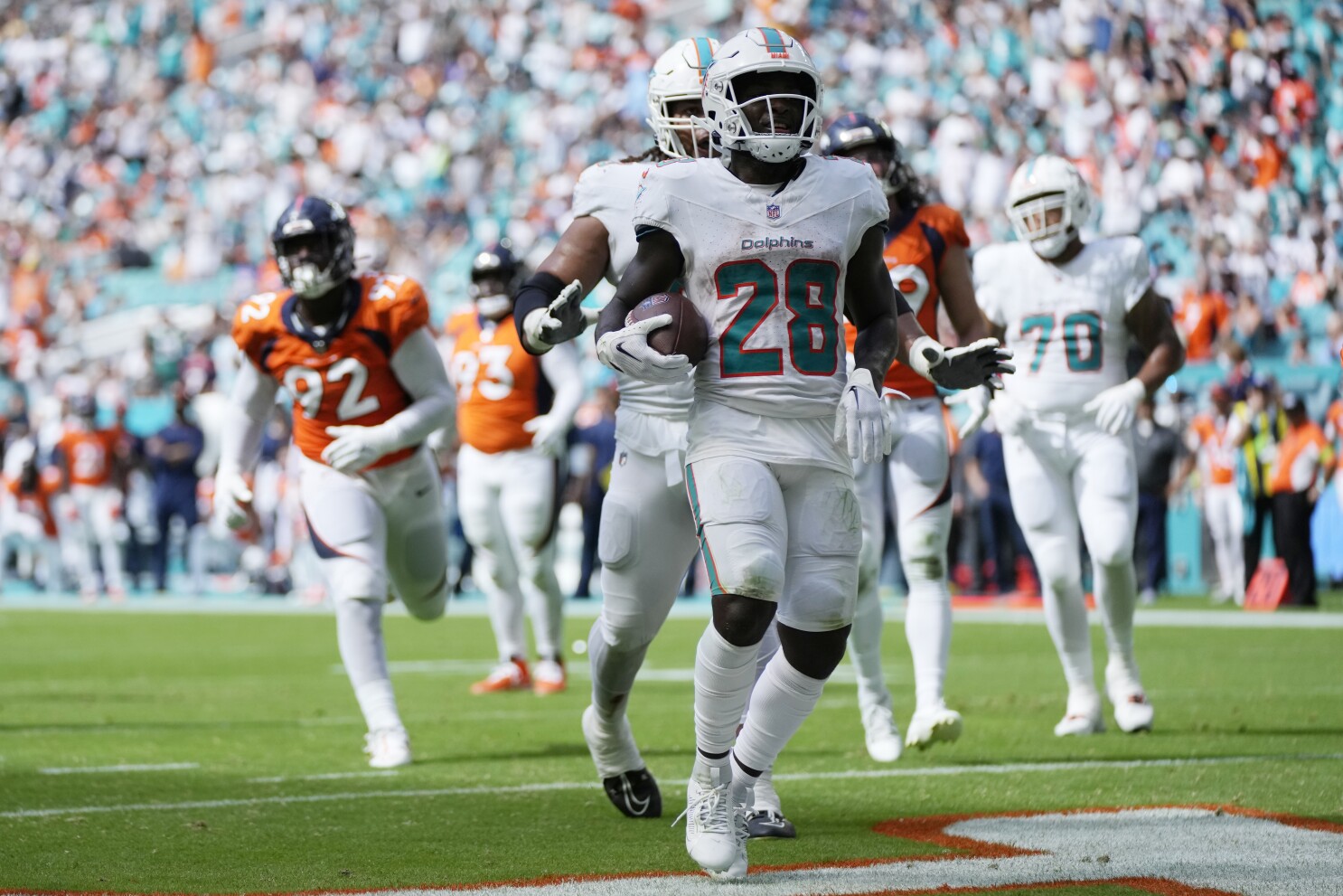 Miami Dolphins Score A Near RecordBreaking 70 Points And Take a Kneel