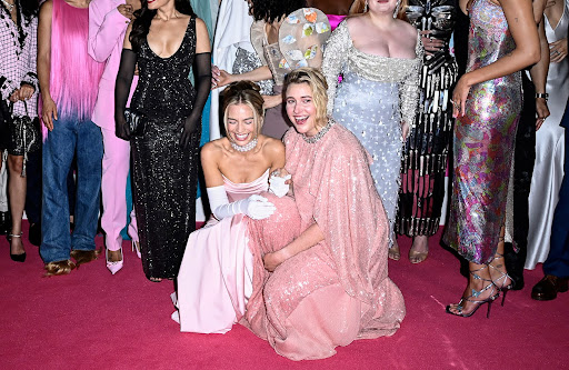 LONDON, ENGLAND - JULY 12: Margot Robbie and Greta Gerwig attend the "Barbie" European Premiere at Cineworld Leicester Square on July 12, 2023 in London, England. (Photo by Gareth Cattermole/Getty Images)